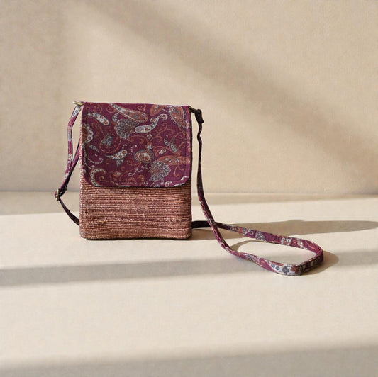 Mobile Sling - Maroon Paisley