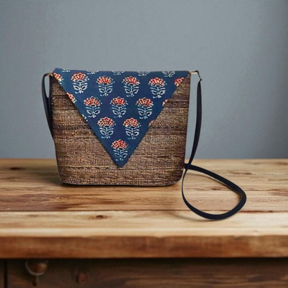 Indigo Bloom - Sling Bag Triangle Flap