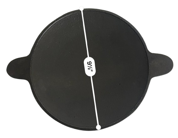 Cast Iron Roti Tawa, Hand Seasoned, Roti & Shallow Fry Pan