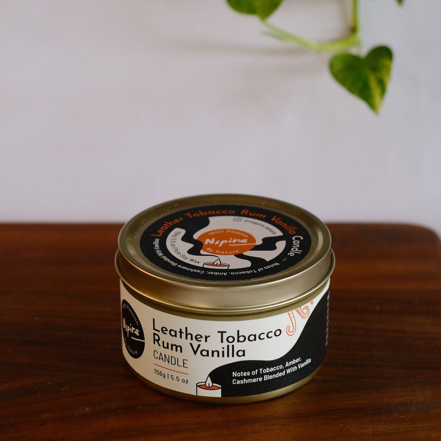 NSPIRE Candle 156 g - Leather Tobacco Rum Vanilla
