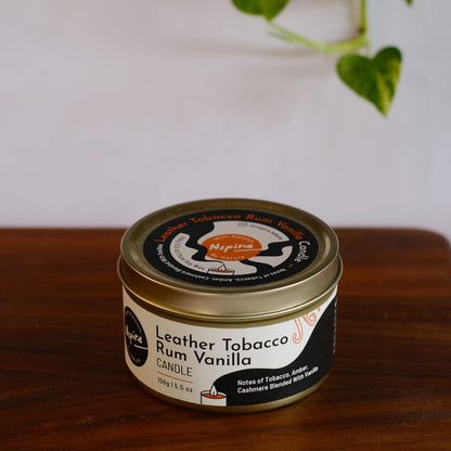 NSPIRE Candle 156 g - Leather Tobacco Rum Vanilla
