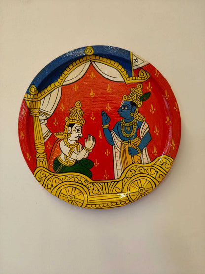 Cheriyal Painting on Wood - Geethopadesam