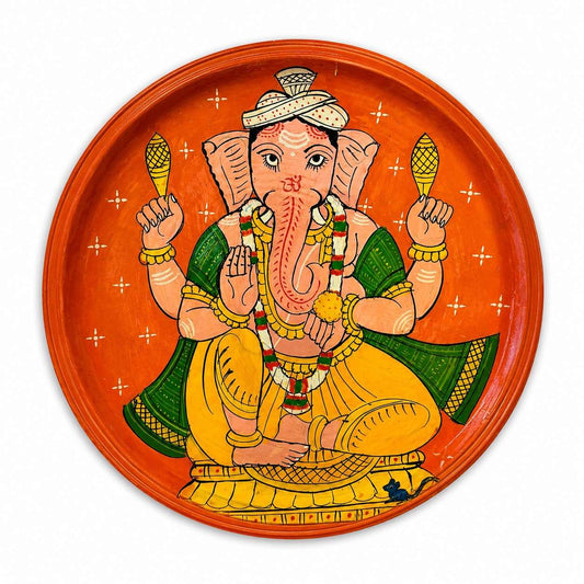 Cheriyal Painting on Wood - Vighnaharta