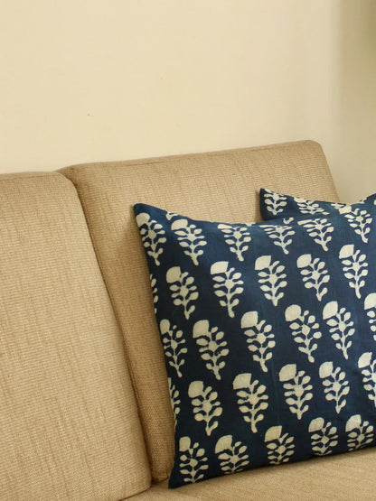 Floral Indigo Cushion Cover