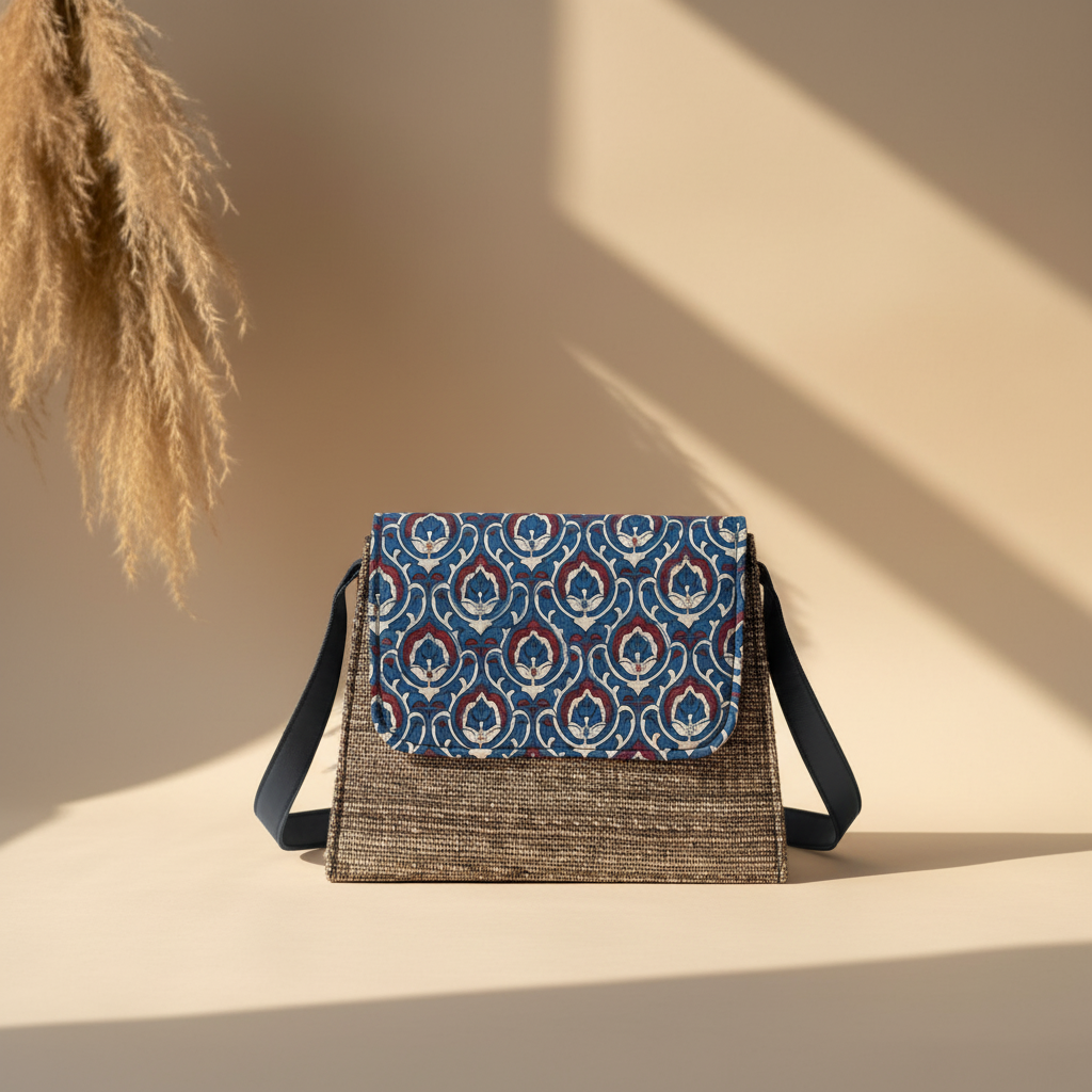 Indigo Floral - Shoulder Bag