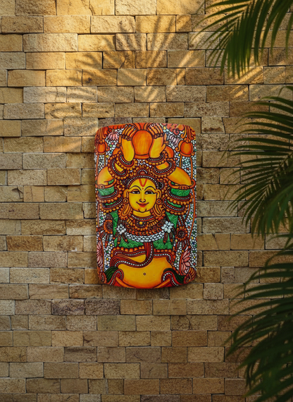 Kerala Mural Painting on Bamboo - Kubera