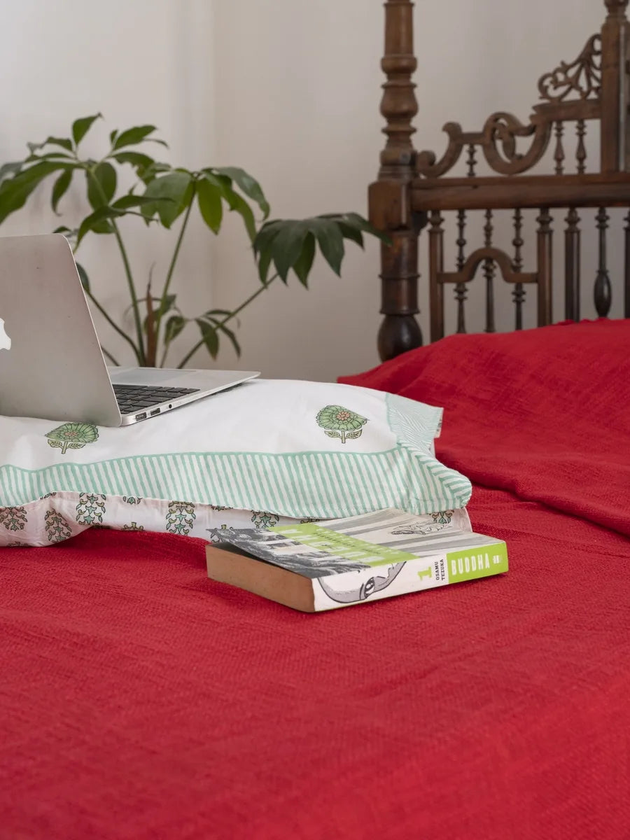 Vibrant in Red Bed Cover