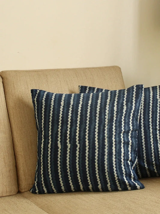 Stripes In Indigo Cushion Cover
