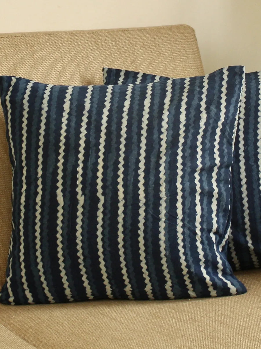 Stripes In Indigo Cushion Cover