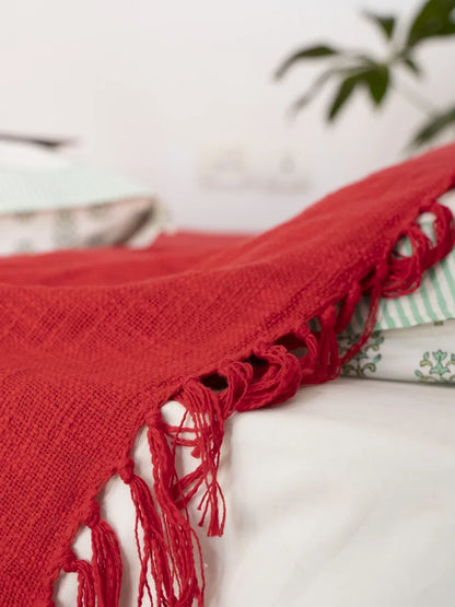 Vibrant in Red Bed Cover