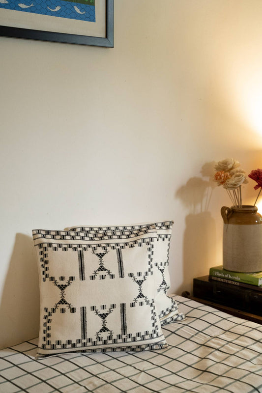 Cushion Cover - Aztec - Black & White