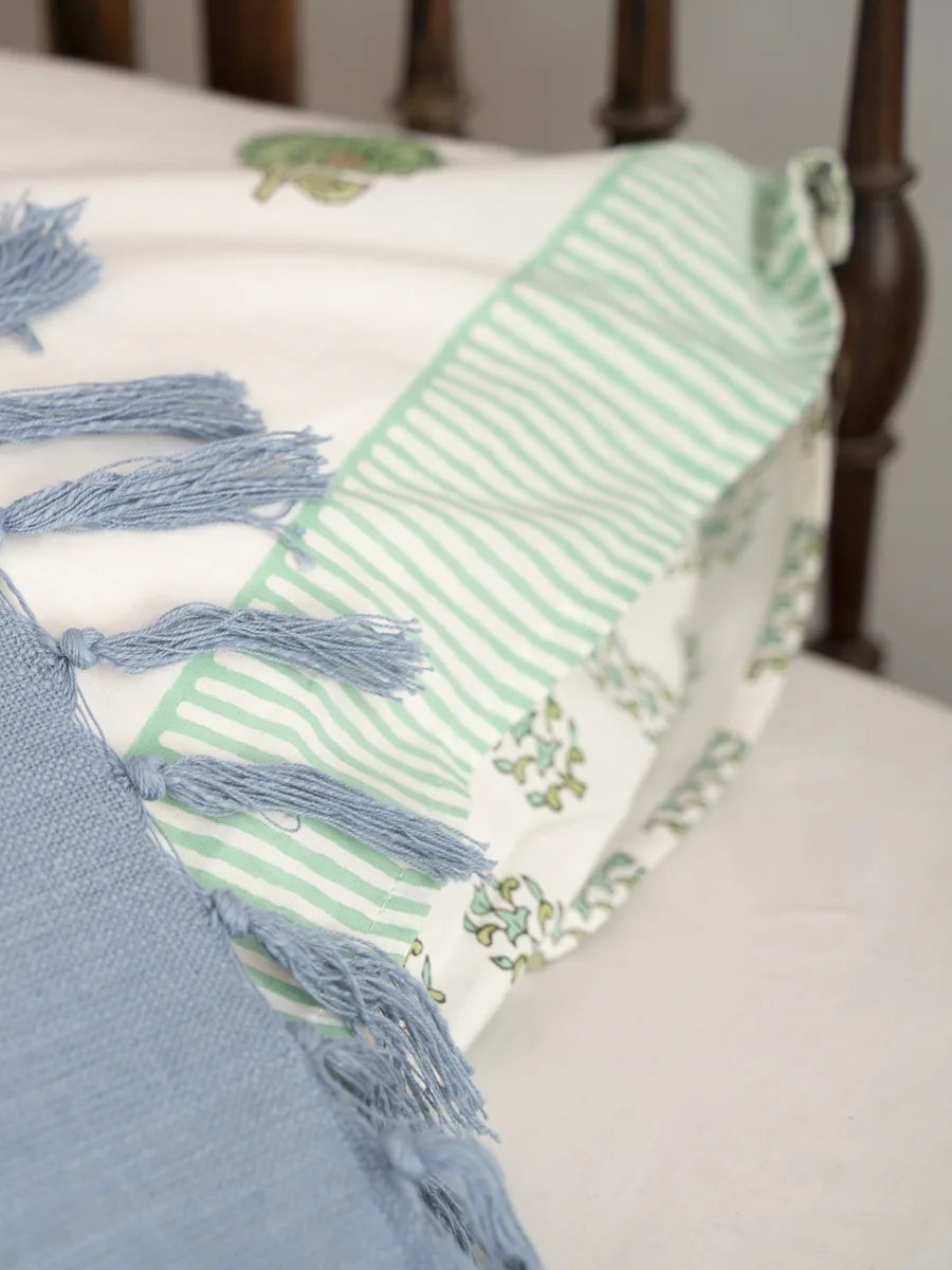 Dusty Blue Bed Cover