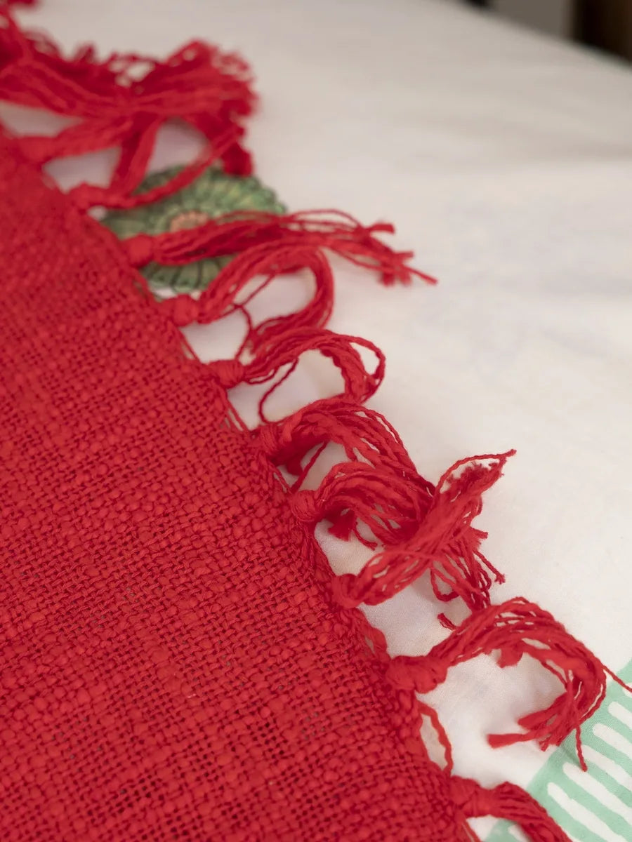 Vibrant in Red Bed Cover