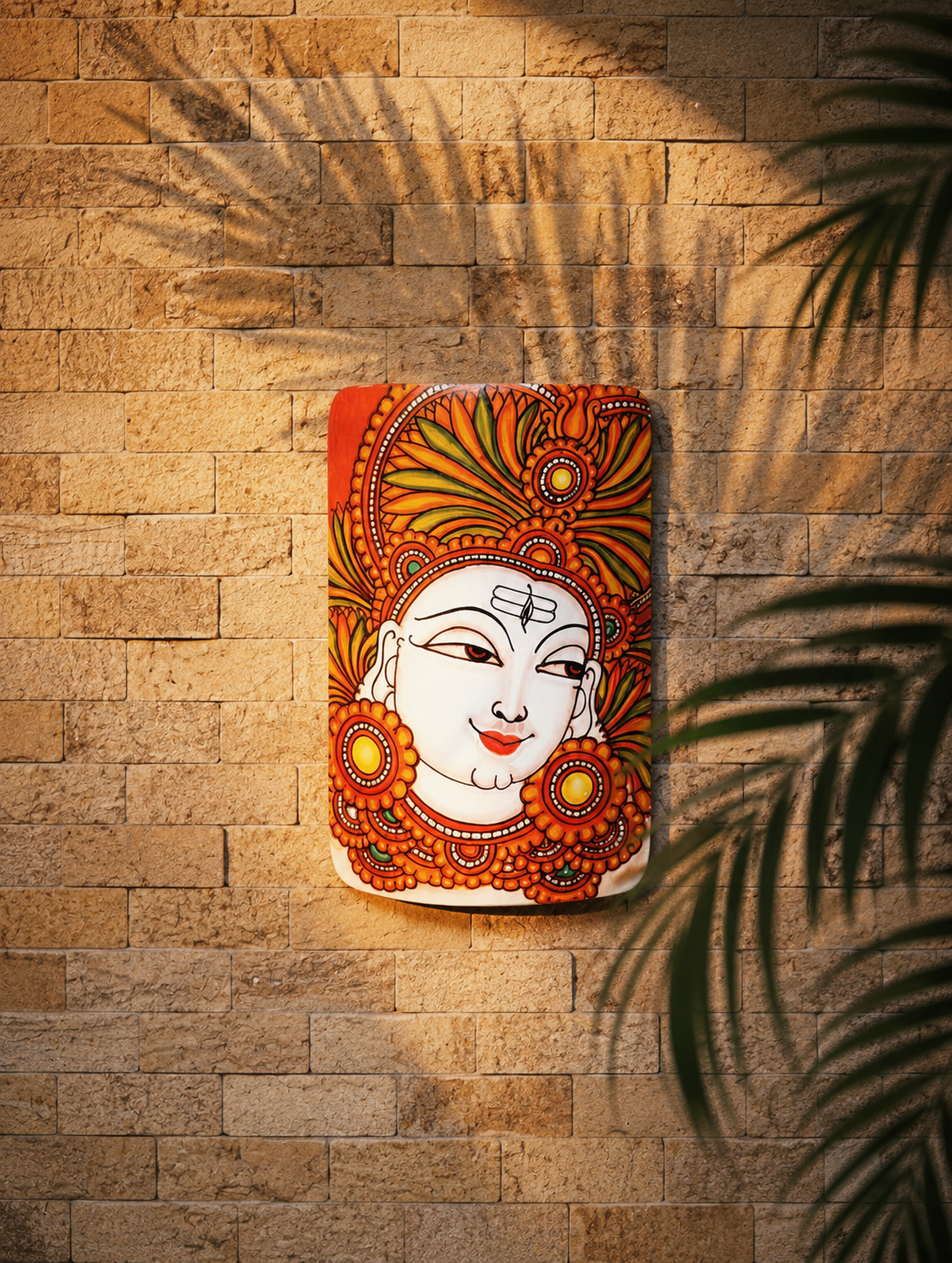 Kerala Mural Painting on Bamboo - Shiva