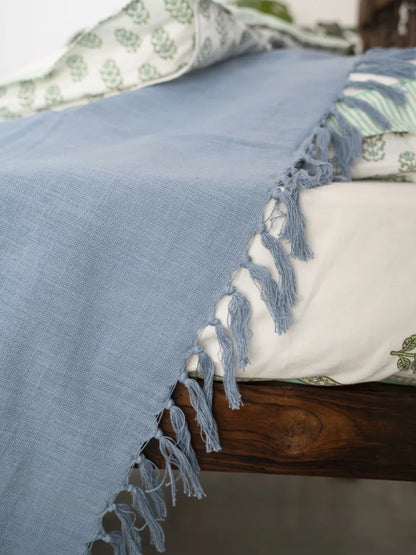 Dusty Blue Bed Cover