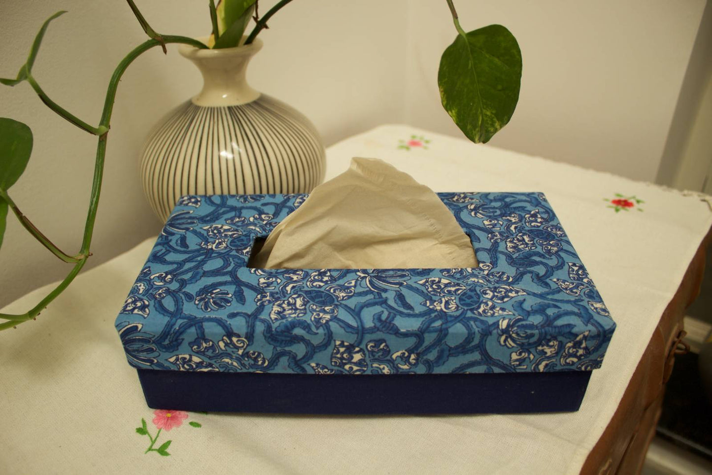 Tissue Box - Blue Skies