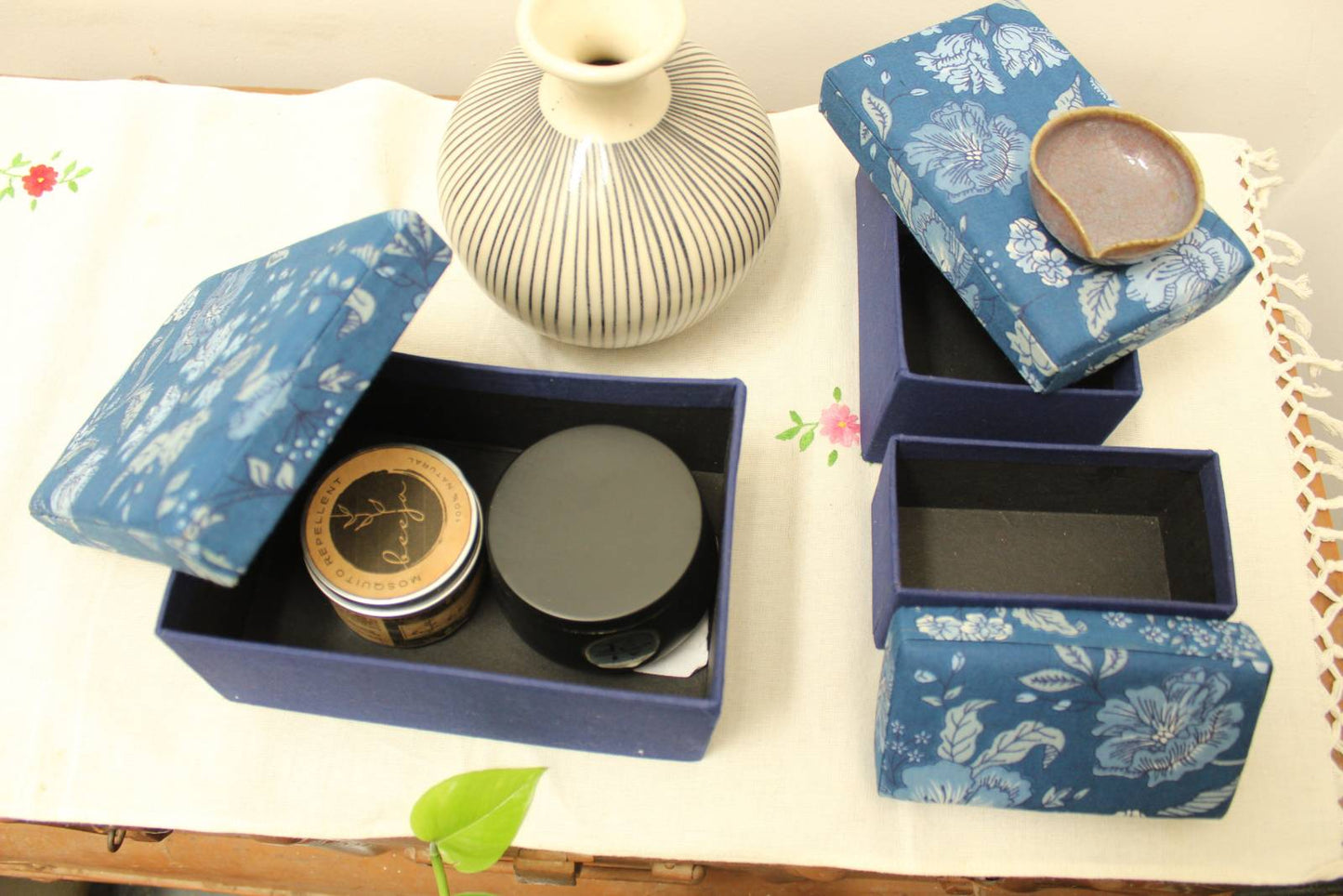 Storage Boxes - Indigo Hues