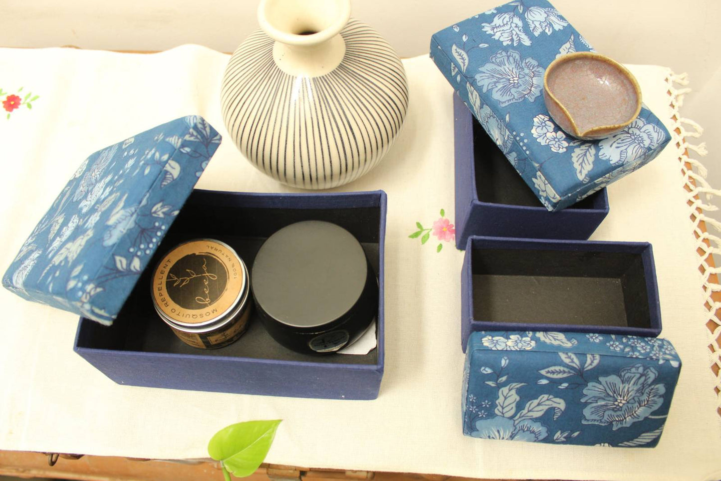 Storage Boxes - Indigo Hues