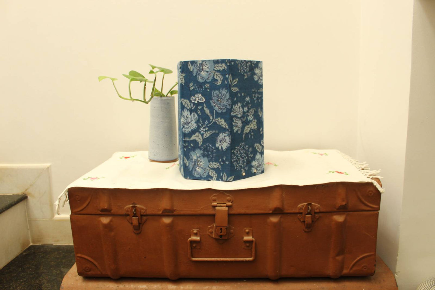 Wastebasket - Indigo Hues
