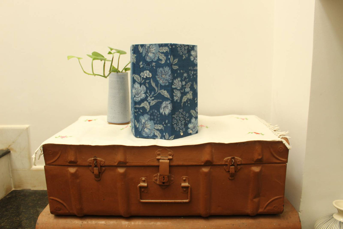 Wastebasket - Indigo Hues